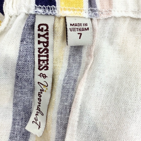 Gypsies & Moondust Strapless Striped Linen Blend Jumpsuit - Picture 7 of 9